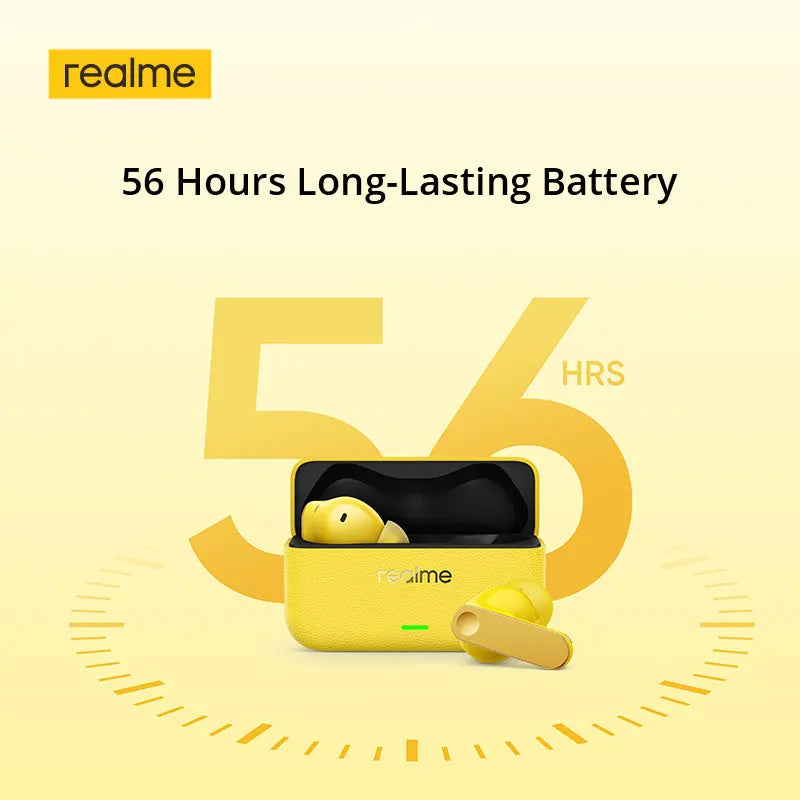 realme Buds T500 Pro TWS Earphones 50dB Noise Cancellation Up to 56 Hours of Playback Bluetooth 6.1 IP55 12.4mm Bass Driver