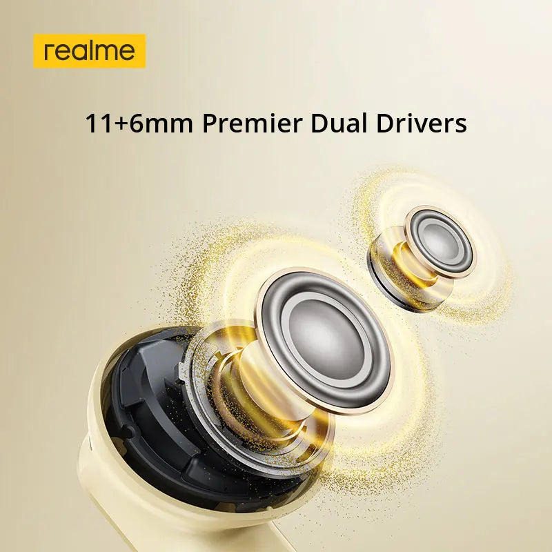 Global Version realme Buds Air 8 55dB Ultra Depth Noise Cancellation True Wireless Earphone Bluetooth 5.4 Earbuds LHDC 5.0 IP55