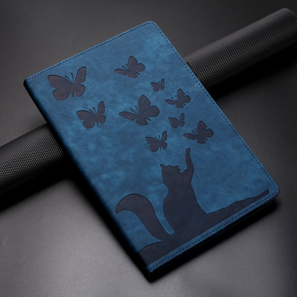 with Card Slot Butterfly Cat Tablet Case For iPad 2025 Pro Air MINI 10.2 10.9 11 12.9 13 inch 4 5 6 7 8 9 10th Generation Cover