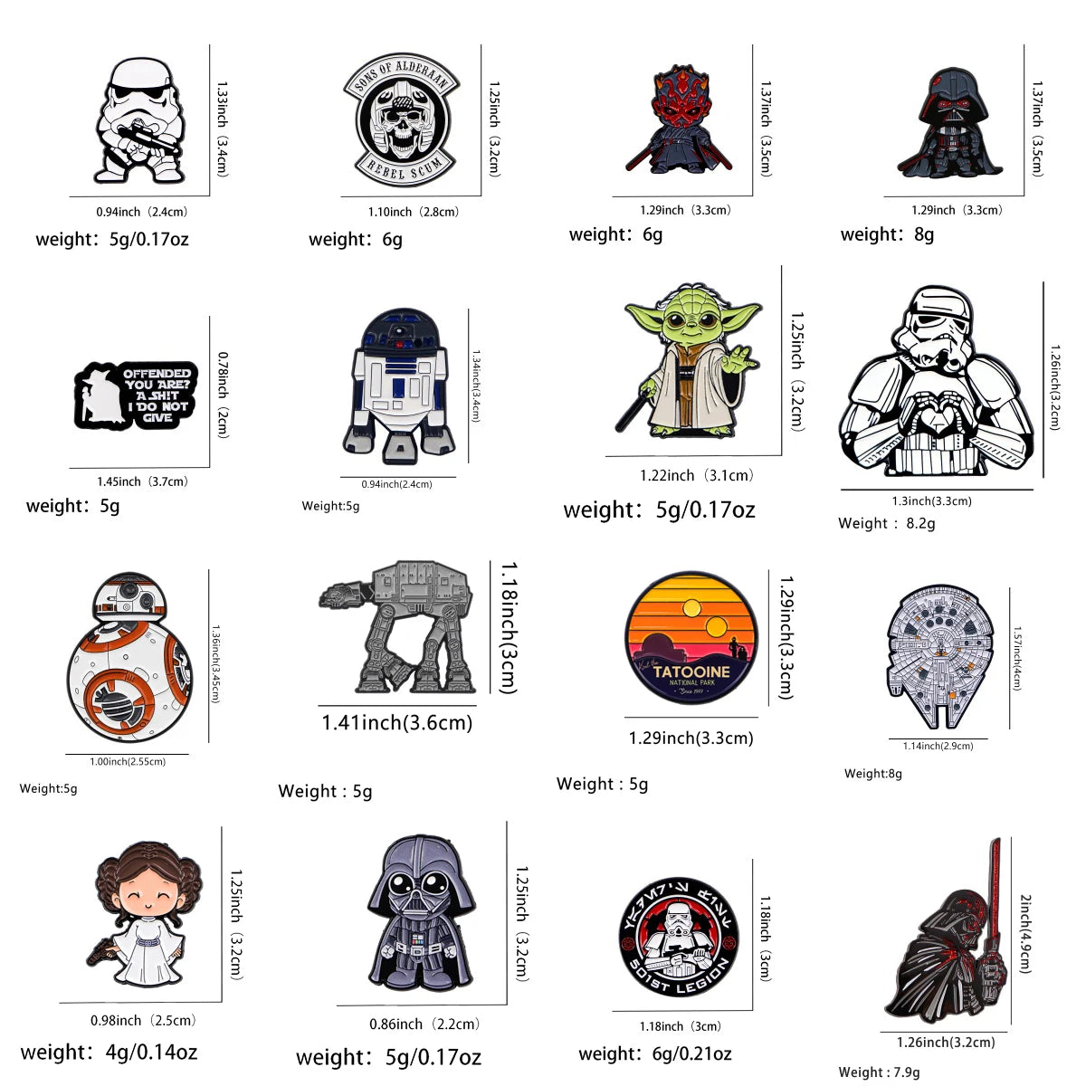 Classic Enamel Pins Cool Brooches Badges for Backpacks Jackets Hats Retro Sci-Fi Collection Gift for Fans Cosplay Accessories