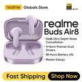 realme Buds Air8 TWS Earphone 11+6mm Premier Dual Drivers 55dB Noise Cancellation Up to 58 Hours of Playback IP55 Bluetooth 5.4