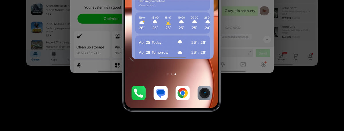 [World Premiere] realme GT 7T 5G Smartphone Dimensity 8400-MAX Chipset 7000mAh Battery 120W Charge 6.8" 120Hz AMOLED Display NFC