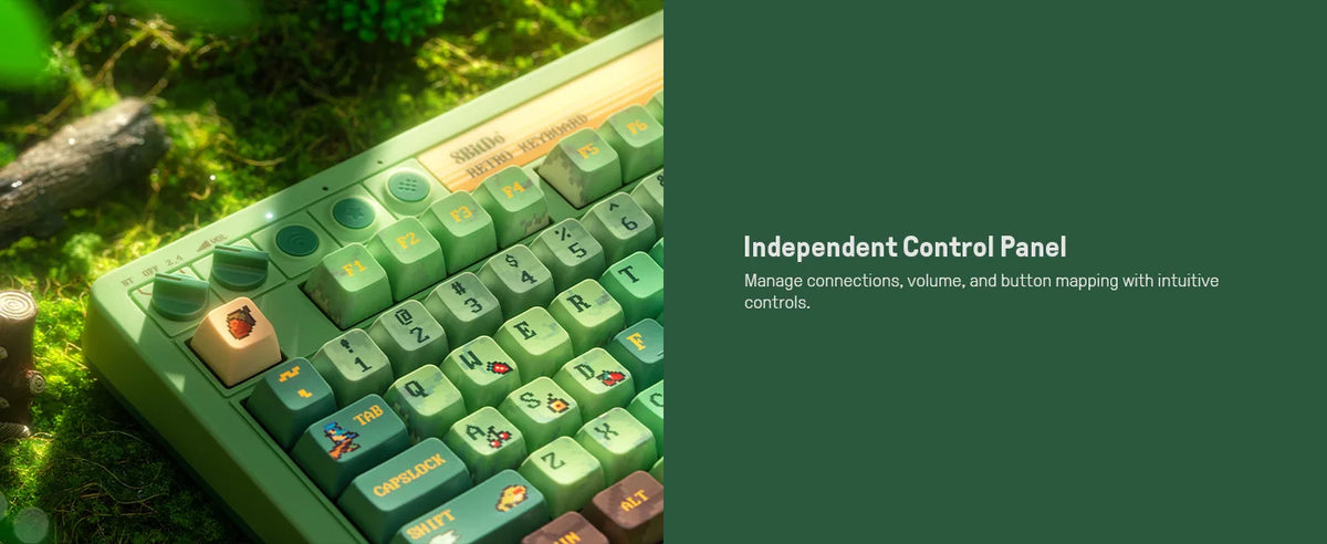 8BitDo Retro 87 Mechanical Keyboard & Retro R8 Mouse - Forest Wonder Officially licensed by XBOX. Compatible Windows Android.