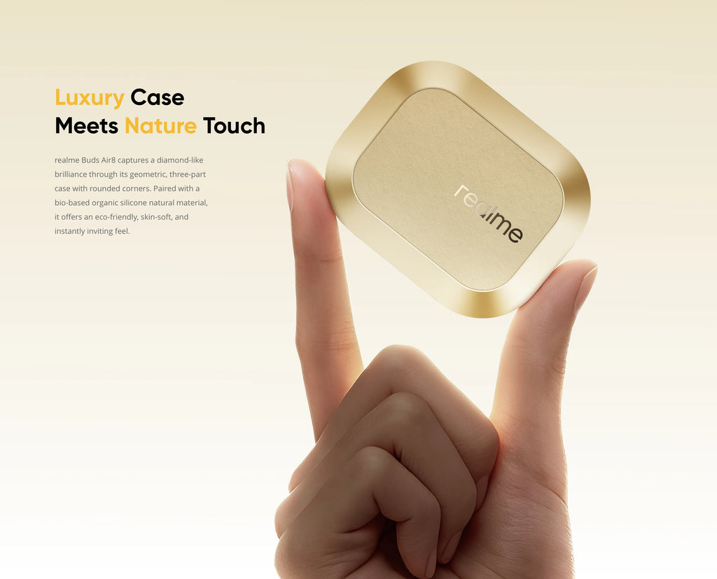 realme Buds Air8 TWS Earphone 11+6mm Premier Dual Drivers 55dB Noise Cancellation Up to 58 Hours of Playback IP55 Bluetooth 5.4
