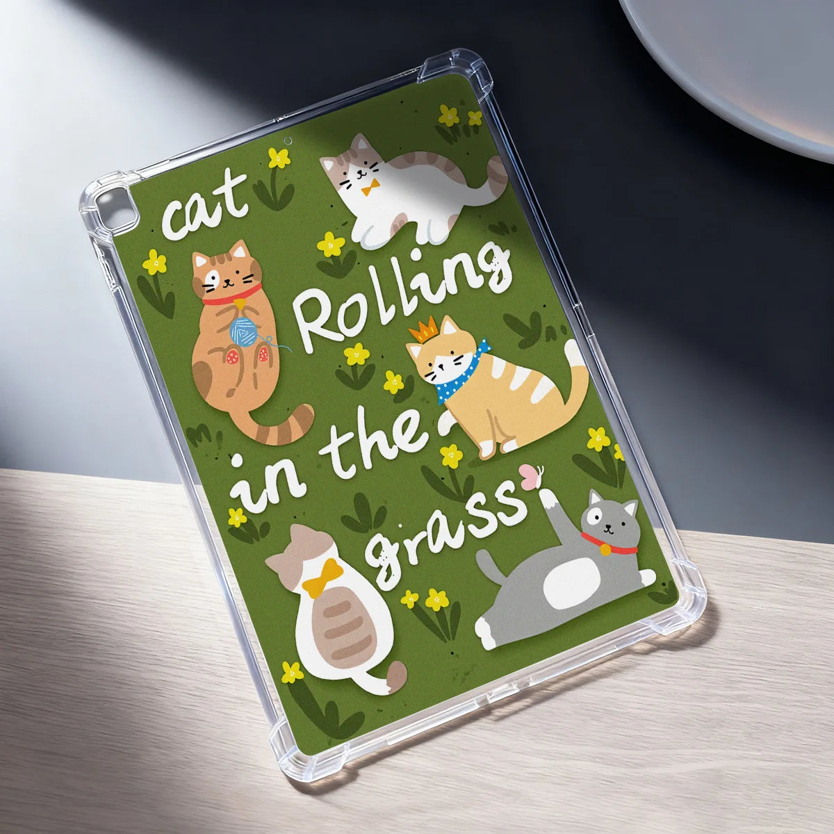Clear Transparent Tablet Case for Apple iPad Pro 12.9 13 9.7 10.5 A16 11 10 9 8 Air 13 Mini 6 5 4 Cover Cute Artistic Cat Shell