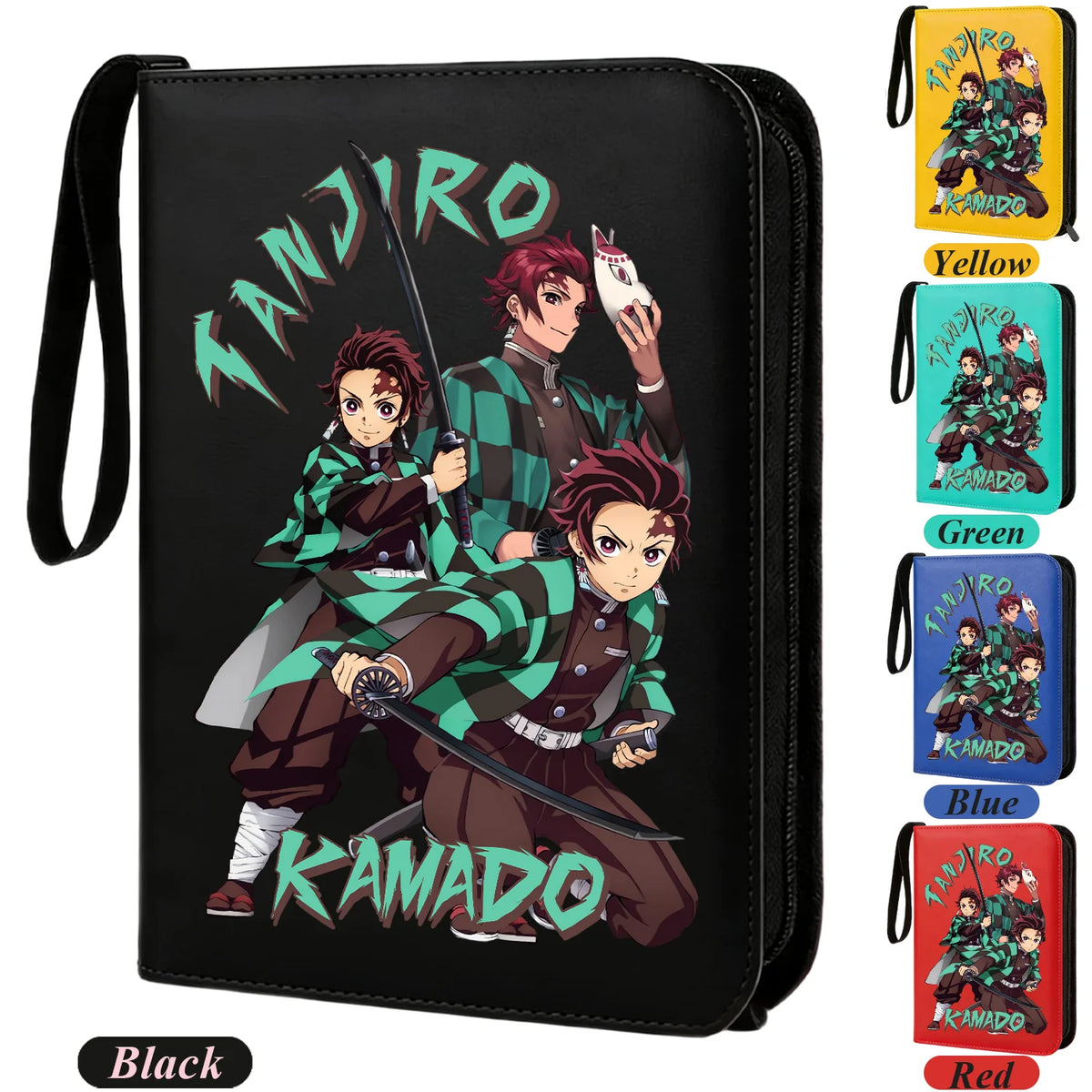 400pcs Anime Demon Slayer Zipper Card Album Book Collection Card Storage Folder Hold Tanjiro Game Cards Binder Holder Protector