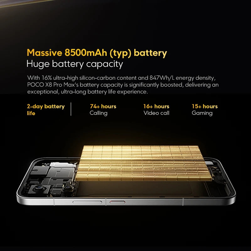 【World Premiere】Global Version  POCO X8 Pro Max 8500mAh Smartphone Dimensity 9500s 6.83'' 1.5K 120Hz Ultra-Bright AMOLED Display