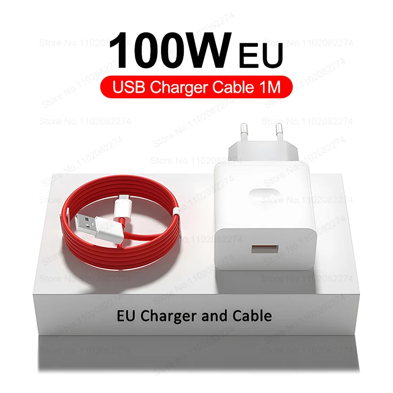 For Oneplus 100W SuperVOOC USB Fast Charger For Oneplus 15 15r 13 13r 13t 13s ace 6t nord 6 Fast Charging Plug Type C Date Cable