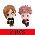 6.5cm Anime Jujutsu Kaisen Figure Itadori Yuji Gojo Satori Fushiguro Megumi Kugisaki Kawaii Toy Car Decoration PVC Model Gift
