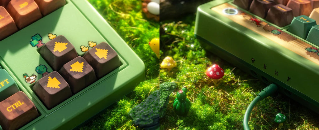 8BitDo Retro 87 Mechanical Keyboard & Retro R8 Mouse - Forest Wonder Officially licensed by XBOX. Compatible Windows Android.