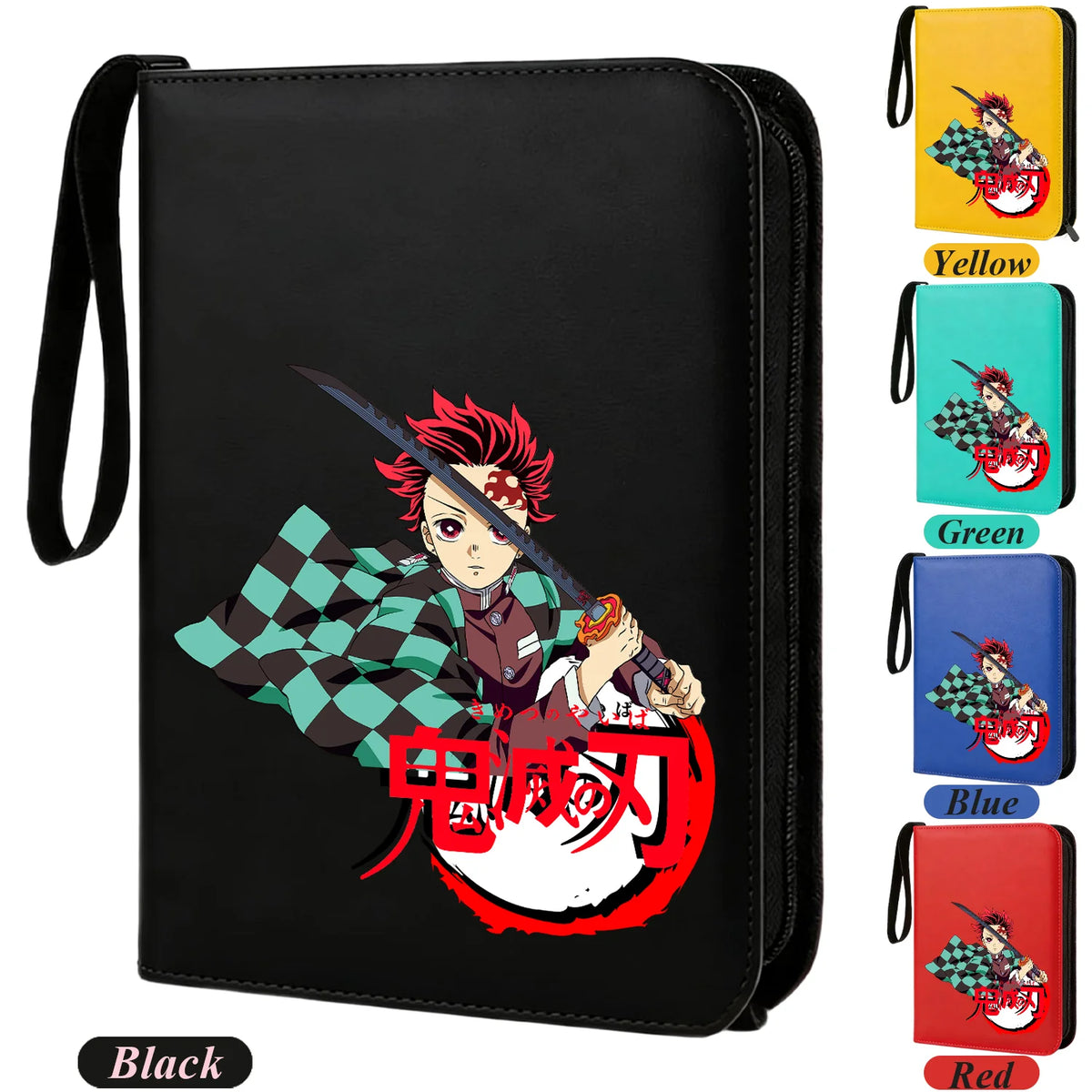 400pcs Anime Demon Slayer Zipper Card Album Book Collection Card Storage Folder Hold Tanjiro Game Cards Binder Holder Protector