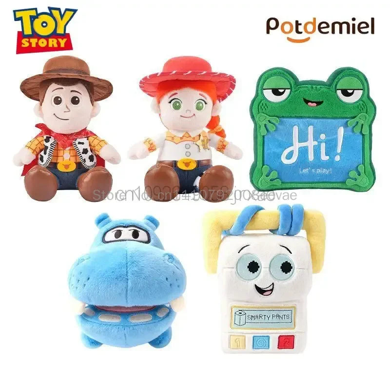 Original Potdemiel Toy Story 5 Plush Toys Woody Jessie Lilypad Smarty Pants Atlas Stuffed Doll Plushies Collection Cuddly Gift