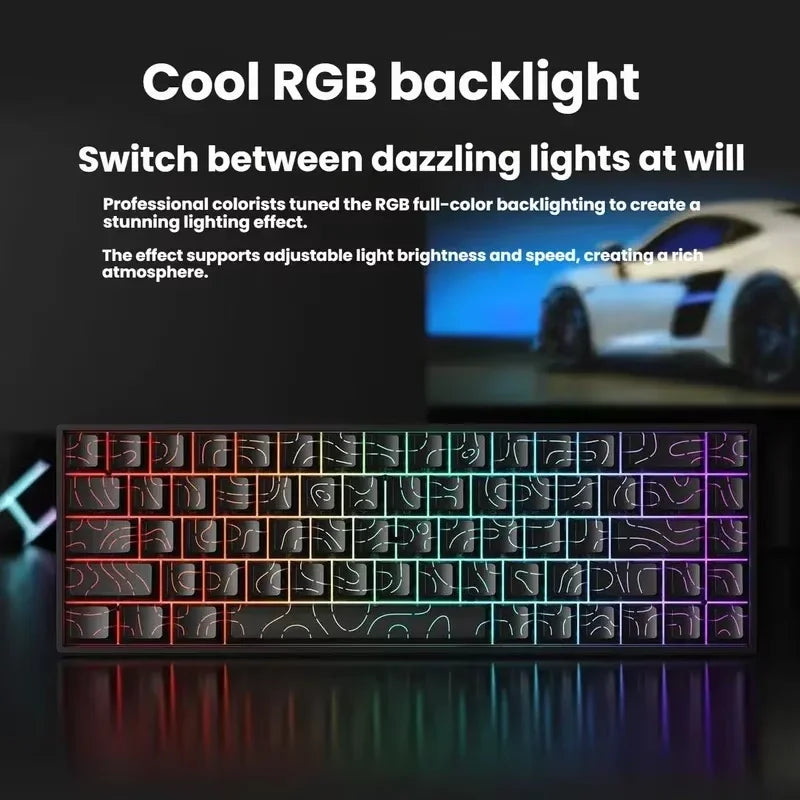 X68 HE Rapid Trigger Keyboard 8000Hz Magnetic 0.01mm RT Accuracy Wired Ergonomics Gaming Esports Keyboard Win Macos