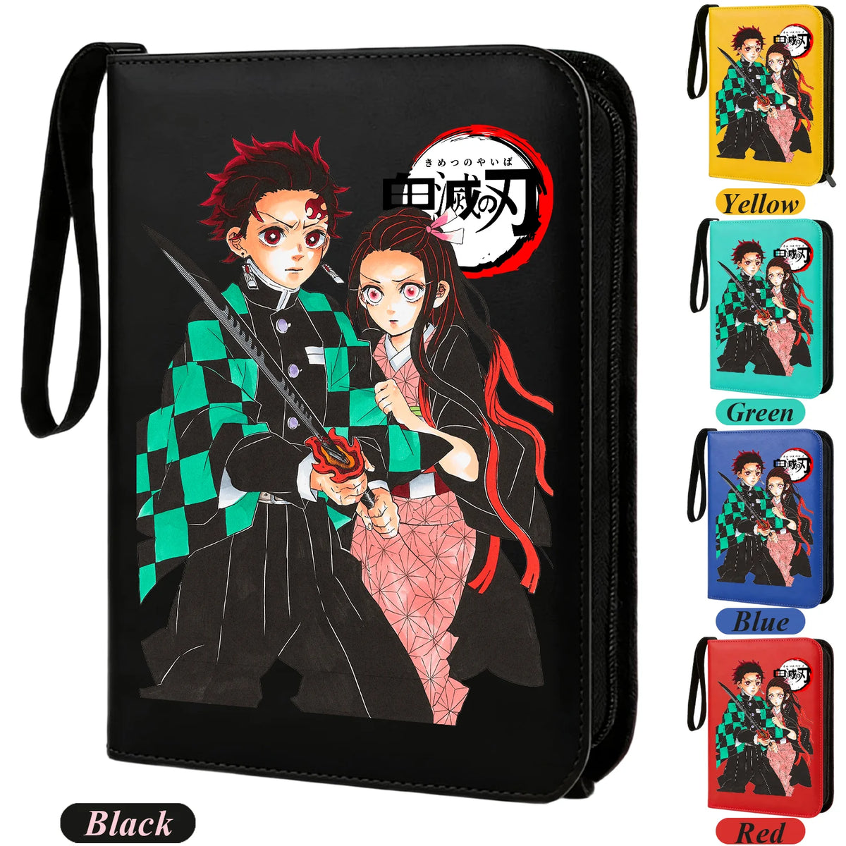 400pcs Anime Demon Slayer Zipper Card Album Book Collection Card Storage Folder Hold Tanjiro Game Cards Binder Holder Protector