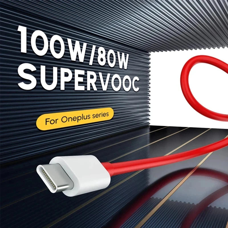 Original 100W 80W Supervooc Fast Charger Cable USB Type C 8A Warp Charge Cord For Oneplus 13 12 11R 10 Pro Ace 5 3 2 Nord 5 N30
