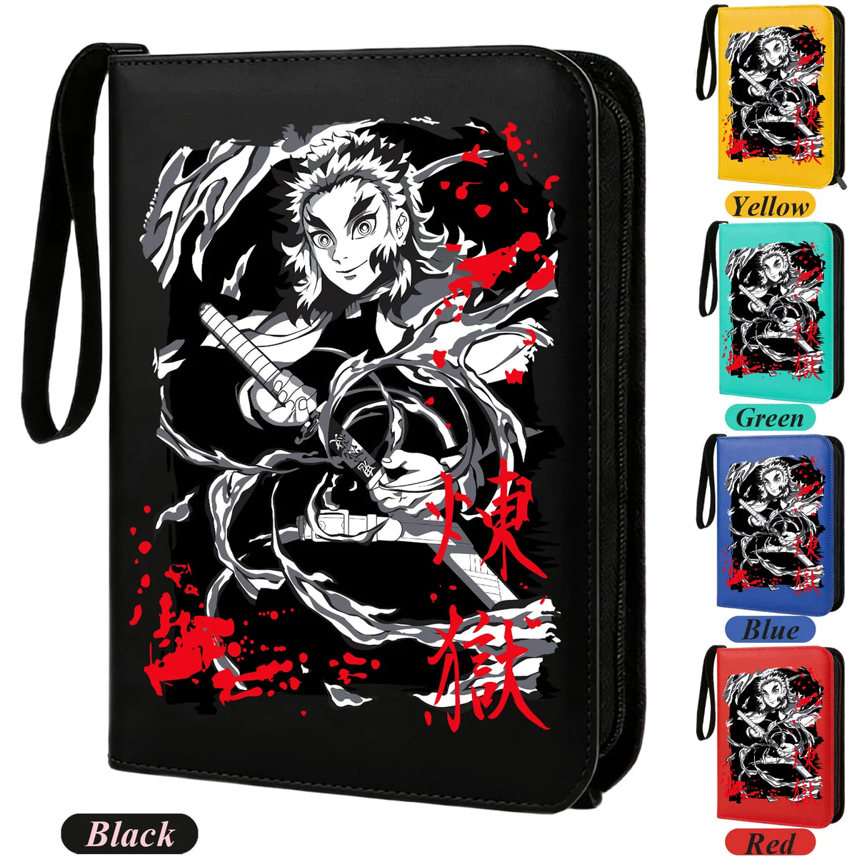 400pcs Anime Demon Slayer Zipper Card Album Book Collection Card Storage Folder Hold Tanjiro Game Cards Binder Holder Protector