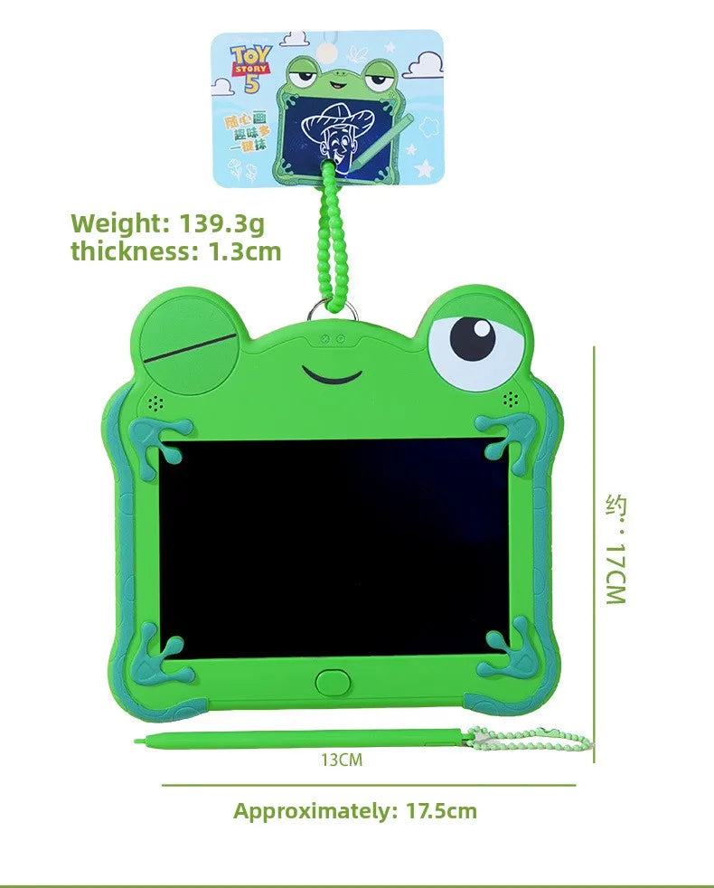Toy Story 5 Authentic Frog Lilypad LCD Tablet Keychain Erasable Drawing  Boys Puzzle Drawing Erasable Handwritten Bag Pendant