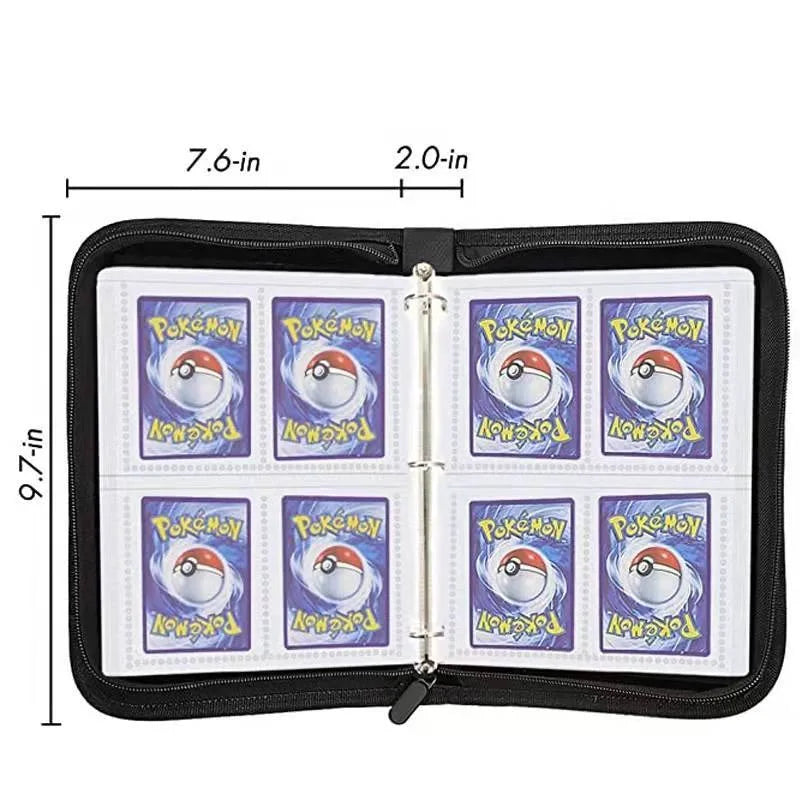 400pcs Anime Demon Slayer Zipper Card Album Book Collection Card Storage Folder Hold Tanjiro Game Cards Binder Holder Protector