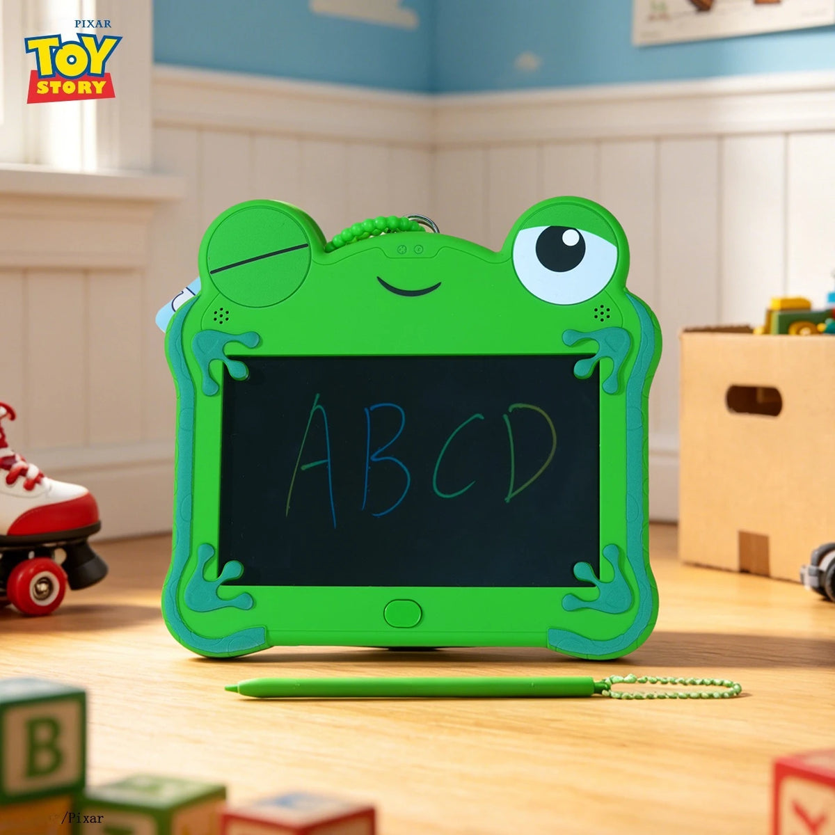 Toy Story 5 Authentic Frog Lilypad LCD Tablet Keychain Erasable Drawing  Boys Puzzle Drawing Erasable Handwritten Bag Pendant