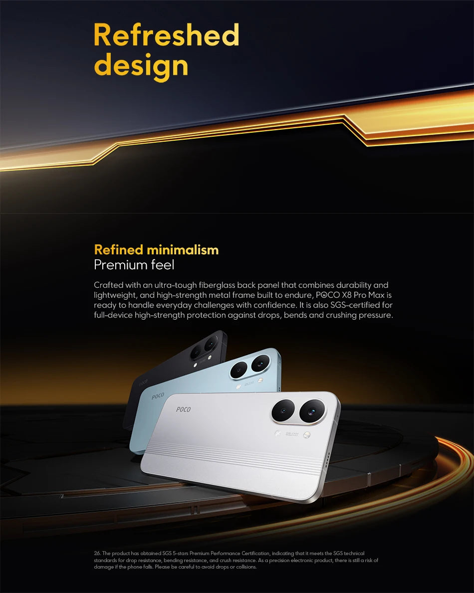 【World Premiere】Global Version  POCO X8 Pro Max 8500mAh Smartphone Dimensity 9500s 6.83'' 1.5K 120Hz Ultra-Bright AMOLED Display