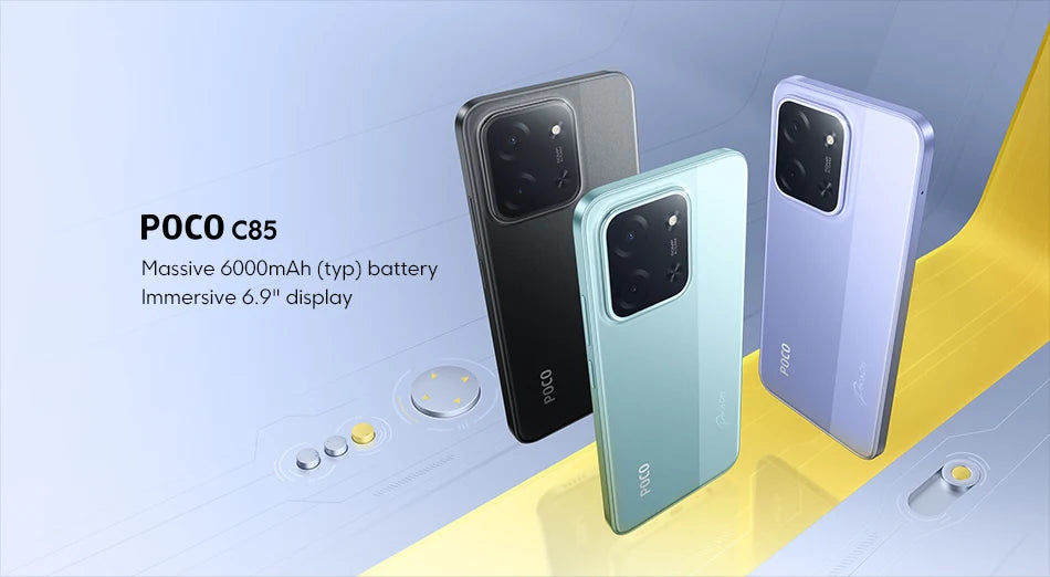 POCO C85 Global Version Smartphone NFC 128GB 256GB MediaTek Helio G81-Ultra 6.9" Dot Drop Display 50MP Main Camera 6000mAh