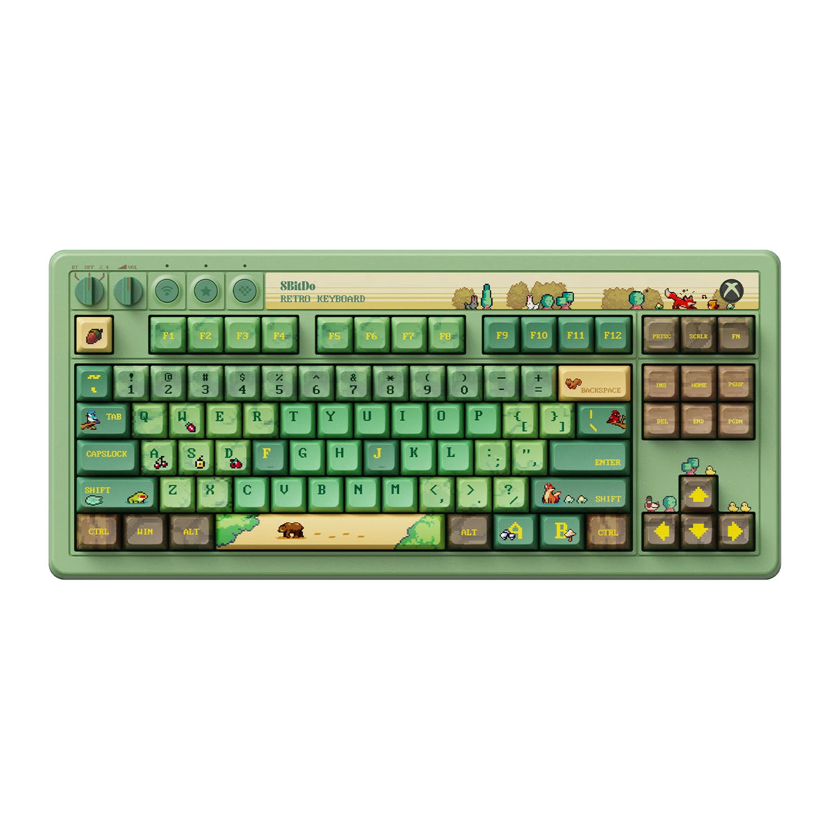 8BitDo Retro 87 Mechanical Keyboard & Retro R8 Mouse - Forest Wonder Officially licensed by XBOX. Compatible Windows Android.
