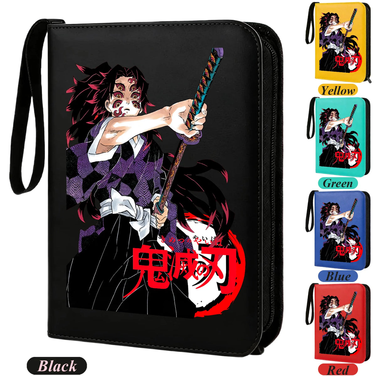 400pcs Anime Demon Slayer Zipper Card Album Book Collection Card Storage Folder Hold Tanjiro Game Cards Binder Holder Protector