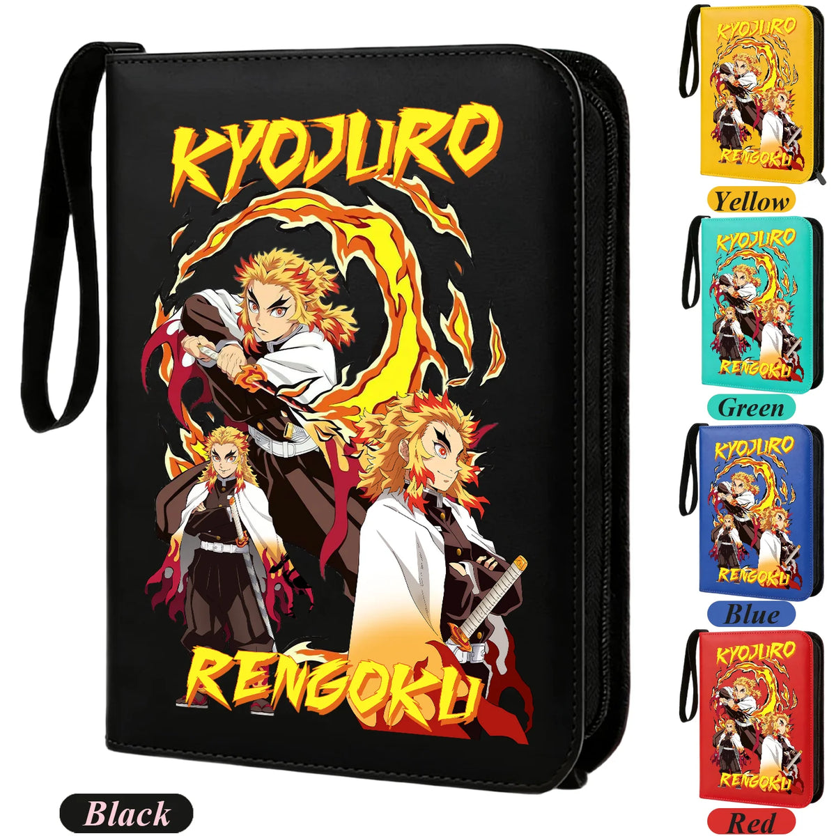 400pcs Anime Demon Slayer Zipper Card Album Book Collection Card Storage Folder Hold Tanjiro Game Cards Binder Holder Protector