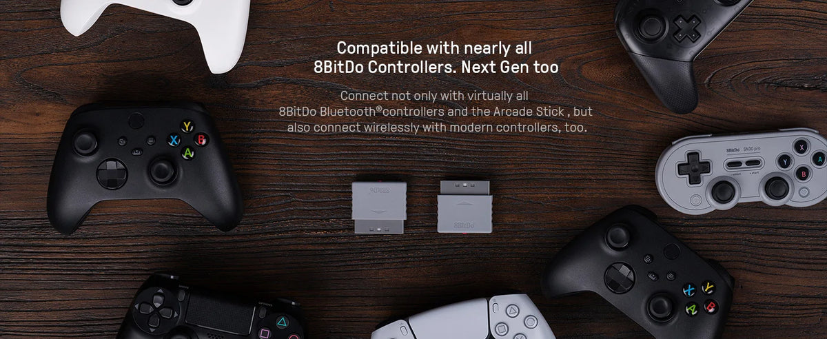 8BitDo Retro Receiver Adapter Dongle for PS1 PS2 Windows Support Xbox Series / Xbox One Controller Switch PS5 PS4 Gamepad