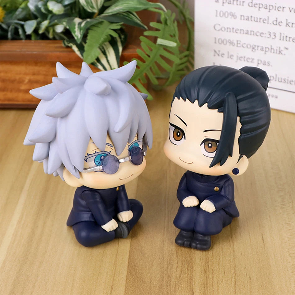Anime Cute Fushiguro Toji Jujutsu Kaisen Figure Gojo Satoru Action Figure Q Version Doll Geto Suguru Statue 10cm PVC Model Toys