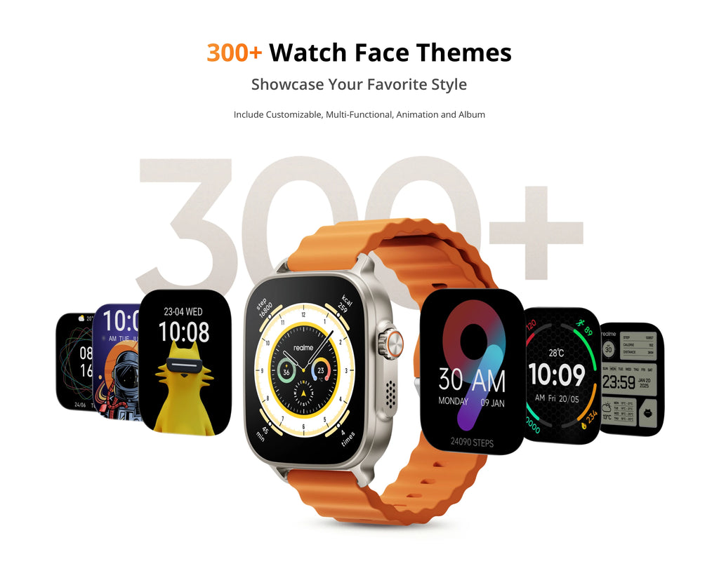 realme Watch 5 Smart Watch Global Version 1.97" AMOLED Display Sports & Health Monitoring 14-day Battery Life IP68 Bluetooth 5.3