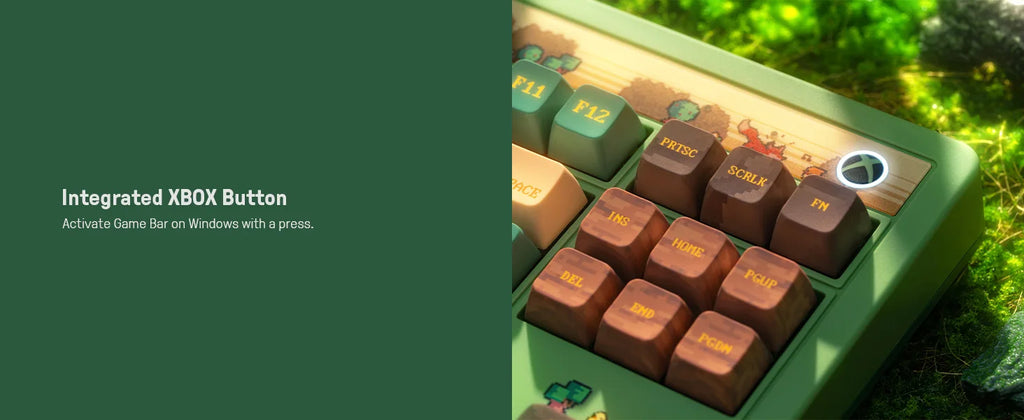 8BitDo Retro 87 Mechanical Keyboard & Retro R8 Mouse - Forest Wonder Officially licensed by XBOX. Compatible Windows Android.