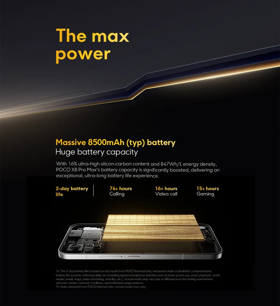 【World Premiere】Global Version  POCO X8 Pro Max 8500mAh Smartphone Dimensity 9500s 6.83'' 1.5K 120Hz Ultra-Bright AMOLED Display