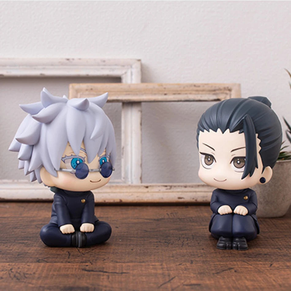 Anime Cute Fushiguro Toji Jujutsu Kaisen Figure Gojo Satoru Action Figure Q Version Doll Geto Suguru Statue 10cm PVC Model Toys