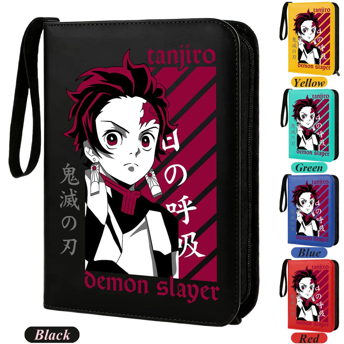 400pcs Anime Demon Slayer Zipper Card Album Book Collection Card Storage Folder Hold Tanjiro Game Cards Binder Holder Protector