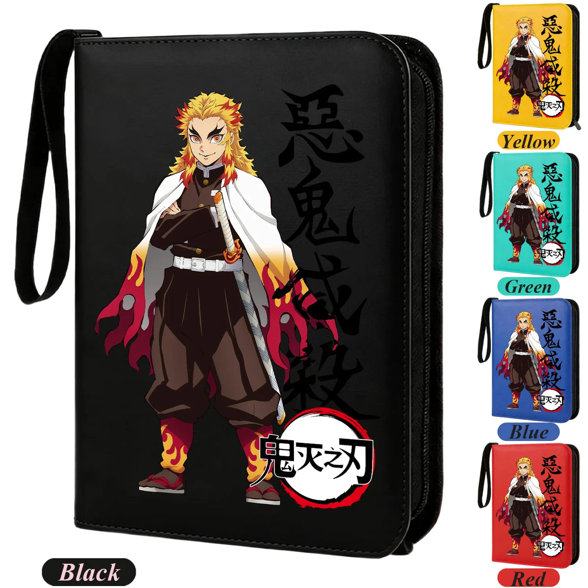 400pcs Anime Demon Slayer Zipper Card Album Book Collection Card Storage Folder Hold Tanjiro Game Cards Binder Holder Protector
