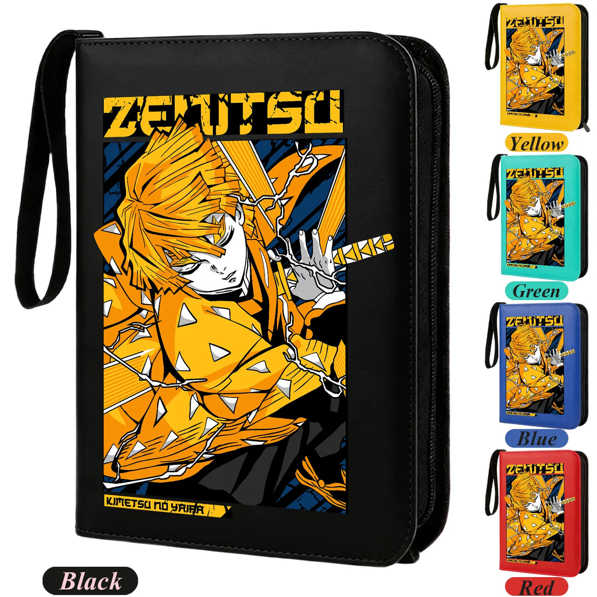 400pcs Anime Demon Slayer Zipper Card Album Book Collection Card Storage Folder Hold Tanjiro Game Cards Binder Holder Protector