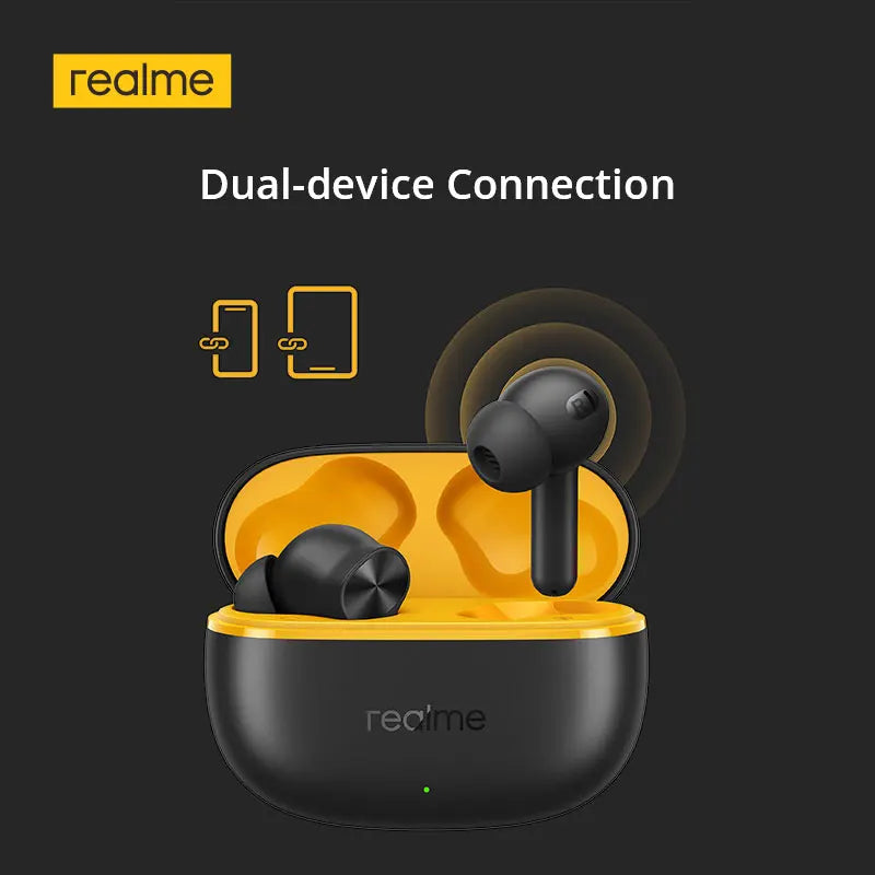 realme Buds T200 Lite TWS Earphone 12.4mm Dynamic Bass Driver Up to 48 Hours of Playback AI Deep Noise Cancellation Bluetooth5.4