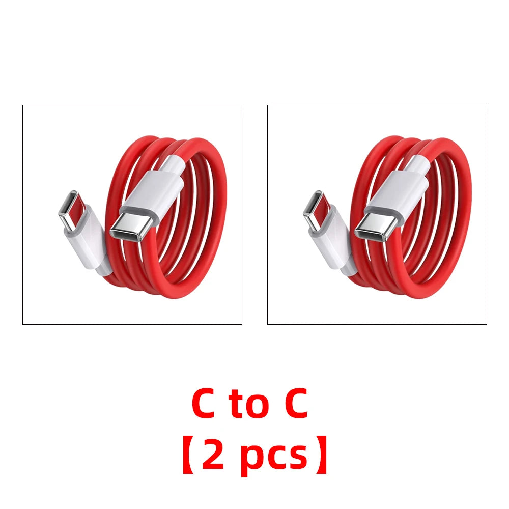 Oneplus 13 12 11 Cable Original 80W Supervooc Warp Charge Usb Type C Cable 100W Fast Charge One Plus 10T Nord CE 4 10 Ace 3 Pro