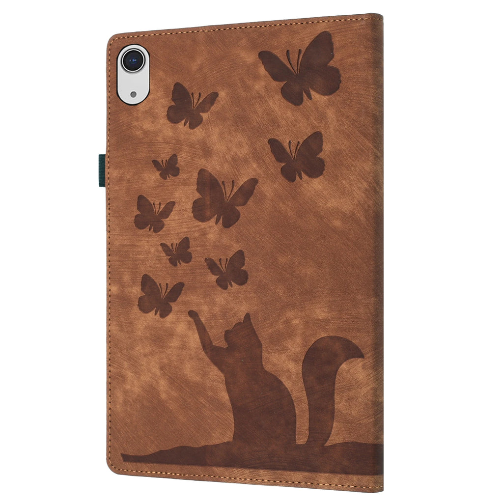 with Card Slot Butterfly Cat Tablet Case For iPad 2025 Pro Air MINI 10.2 10.9 11 12.9 13 inch 4 5 6 7 8 9 10th Generation Cover