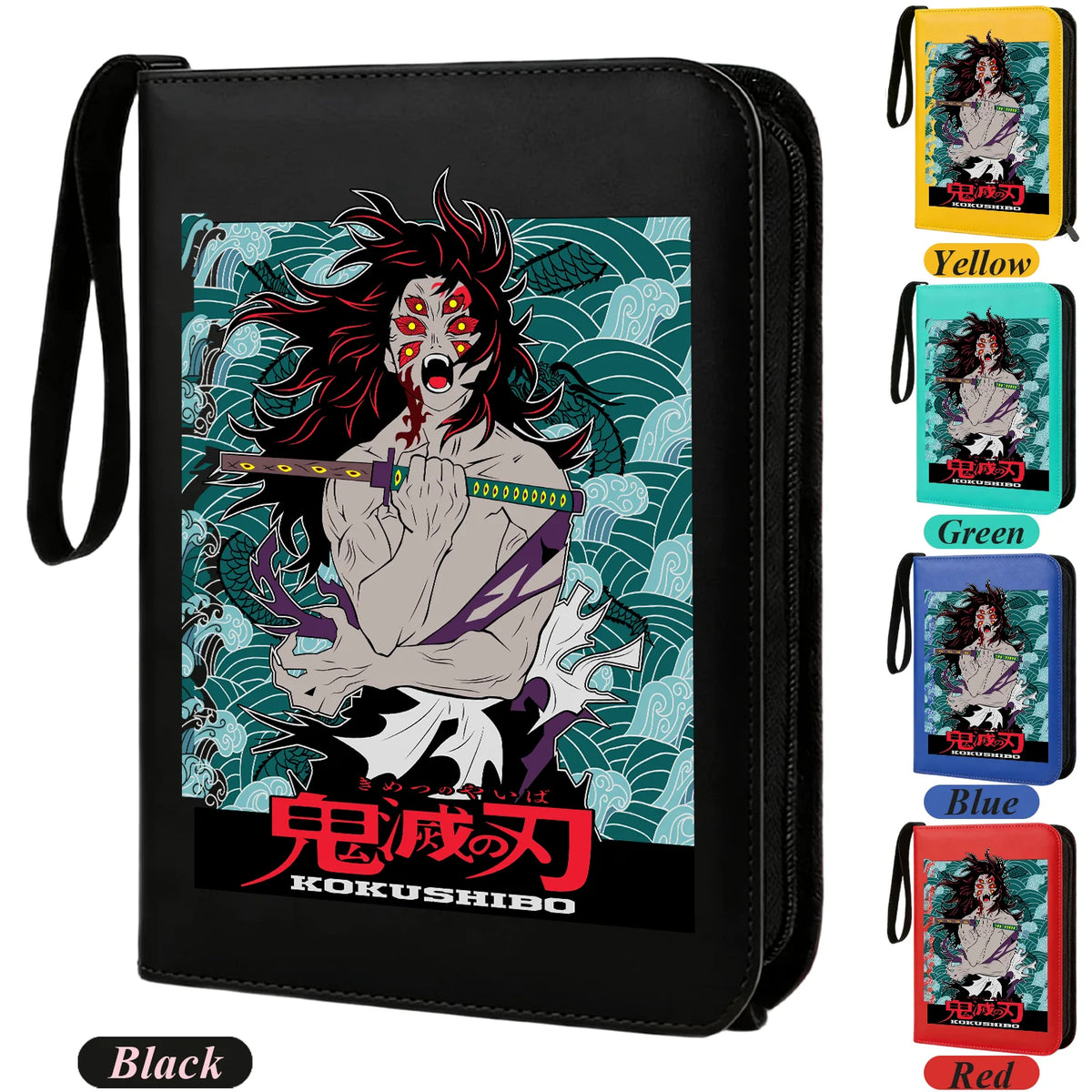 400pcs Anime Demon Slayer Zipper Card Album Book Collection Card Storage Folder Hold Tanjiro Game Cards Binder Holder Protector