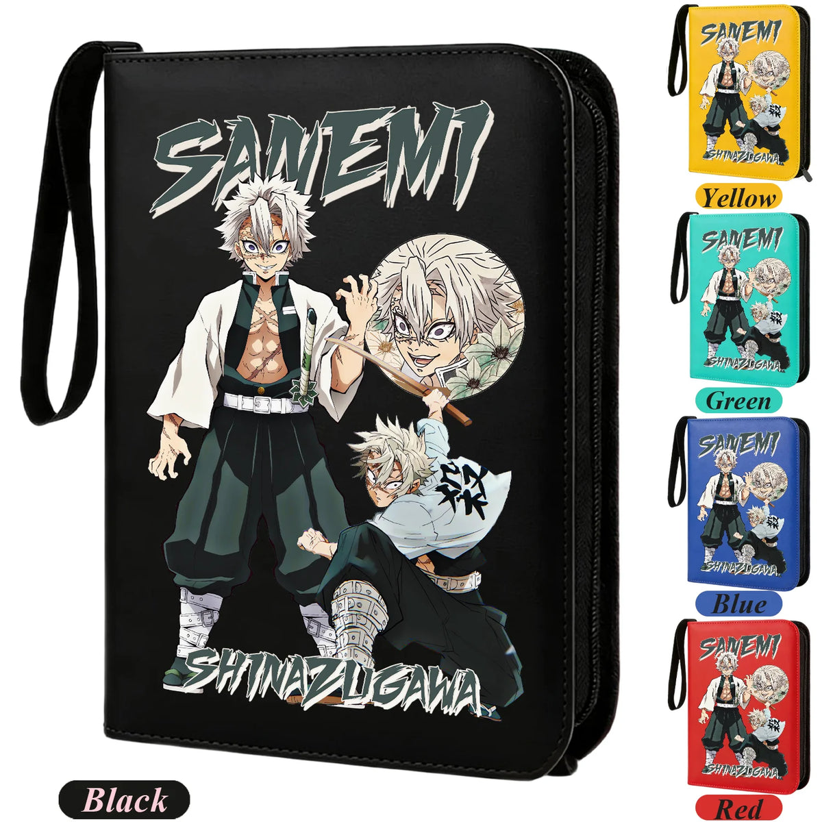 400pcs Anime Demon Slayer Zipper Card Album Book Collection Card Storage Folder Hold Tanjiro Game Cards Binder Holder Protector