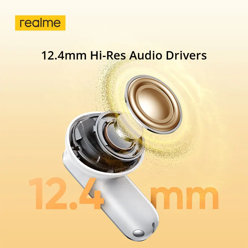 realme Buds T500 Pro TWS Earphones 50dB Noise Cancellation Up to 56 Hours of Playback Bluetooth 6.1 IP55 12.4mm Bass Driver