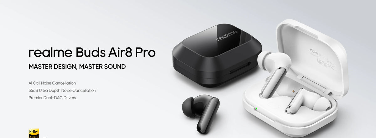 Global Version realme Buds Air8 Pro TWS Earphones AI Translation Gemini AI 11+6mm Dual-DAC Drivers