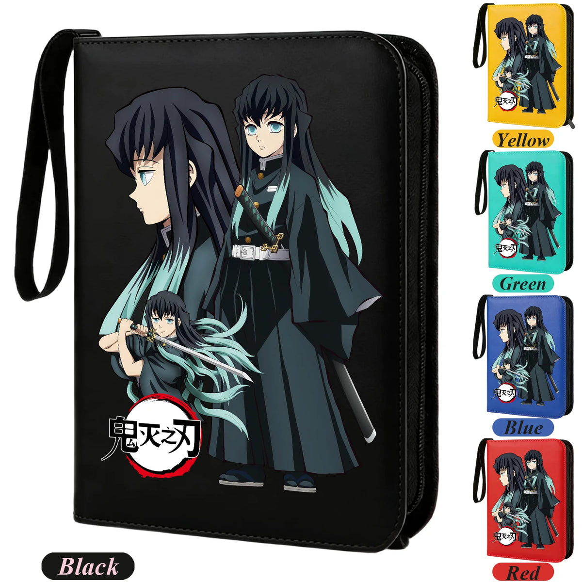 400pcs Anime Demon Slayer Zipper Card Album Book Collection Card Storage Folder Hold Tanjiro Game Cards Binder Holder Protector