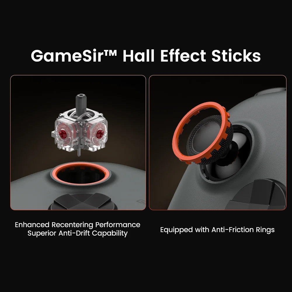 GameSir Nova Lite 2 Switch Controller Wireless Gamepad with Hall Effect for Nintendo Switch iPhone Android Phone PC Joystick