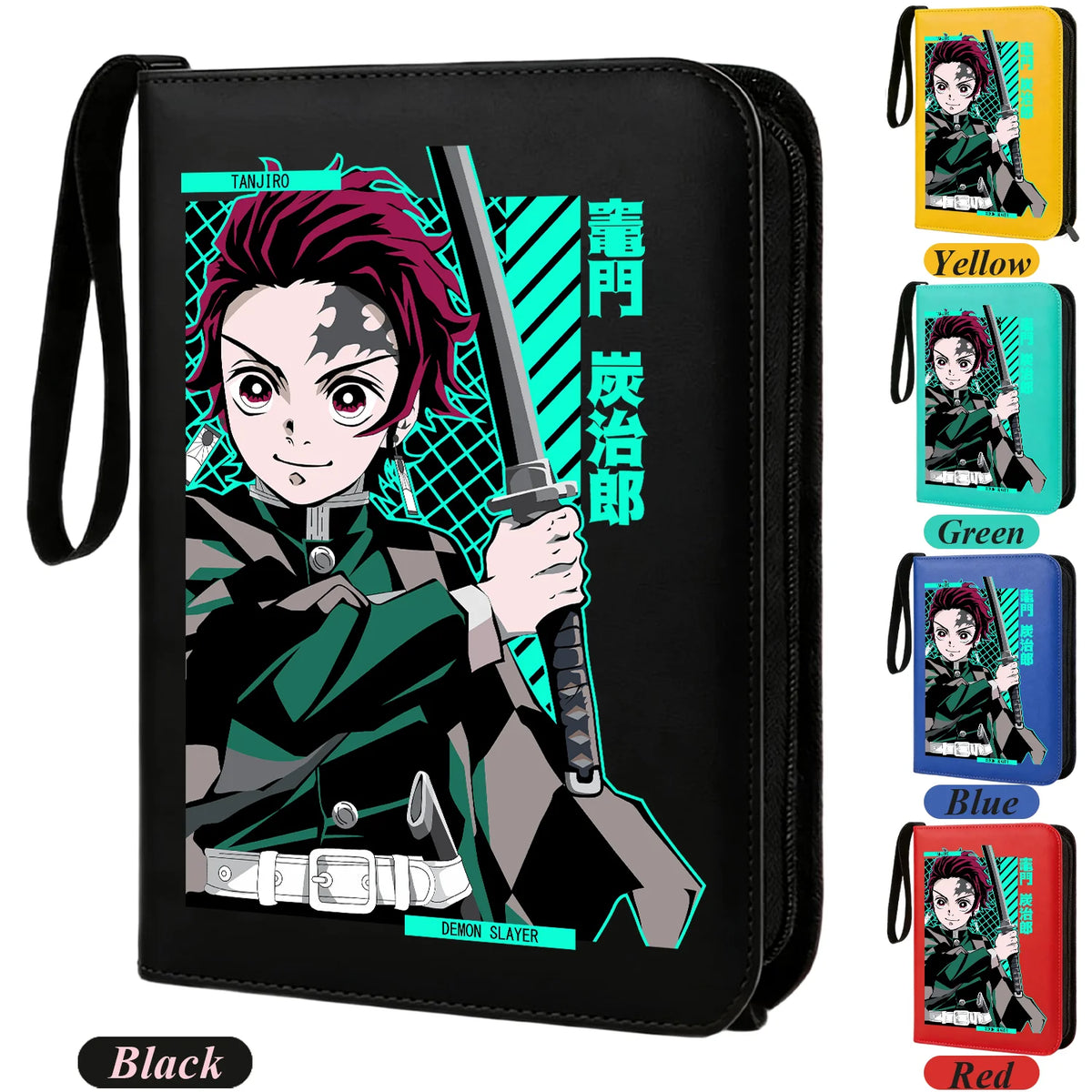 400pcs Anime Demon Slayer Zipper Card Album Book Collection Card Storage Folder Hold Tanjiro Game Cards Binder Holder Protector