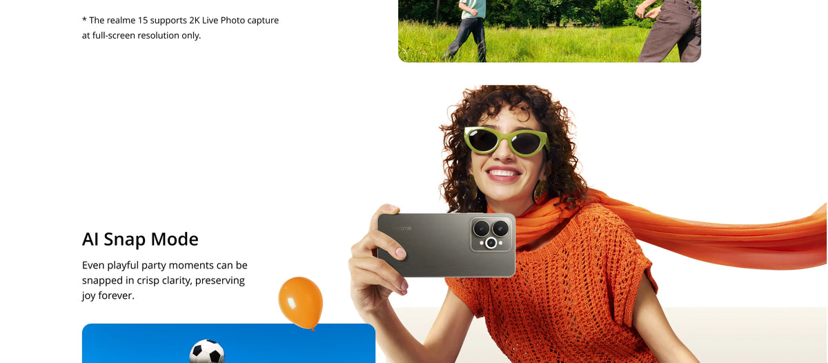 [World Premiere] realme 15 5G Smartphone Dimensity 7300+ 5G Processor 6.77"144Hz AMOLED Display NFC