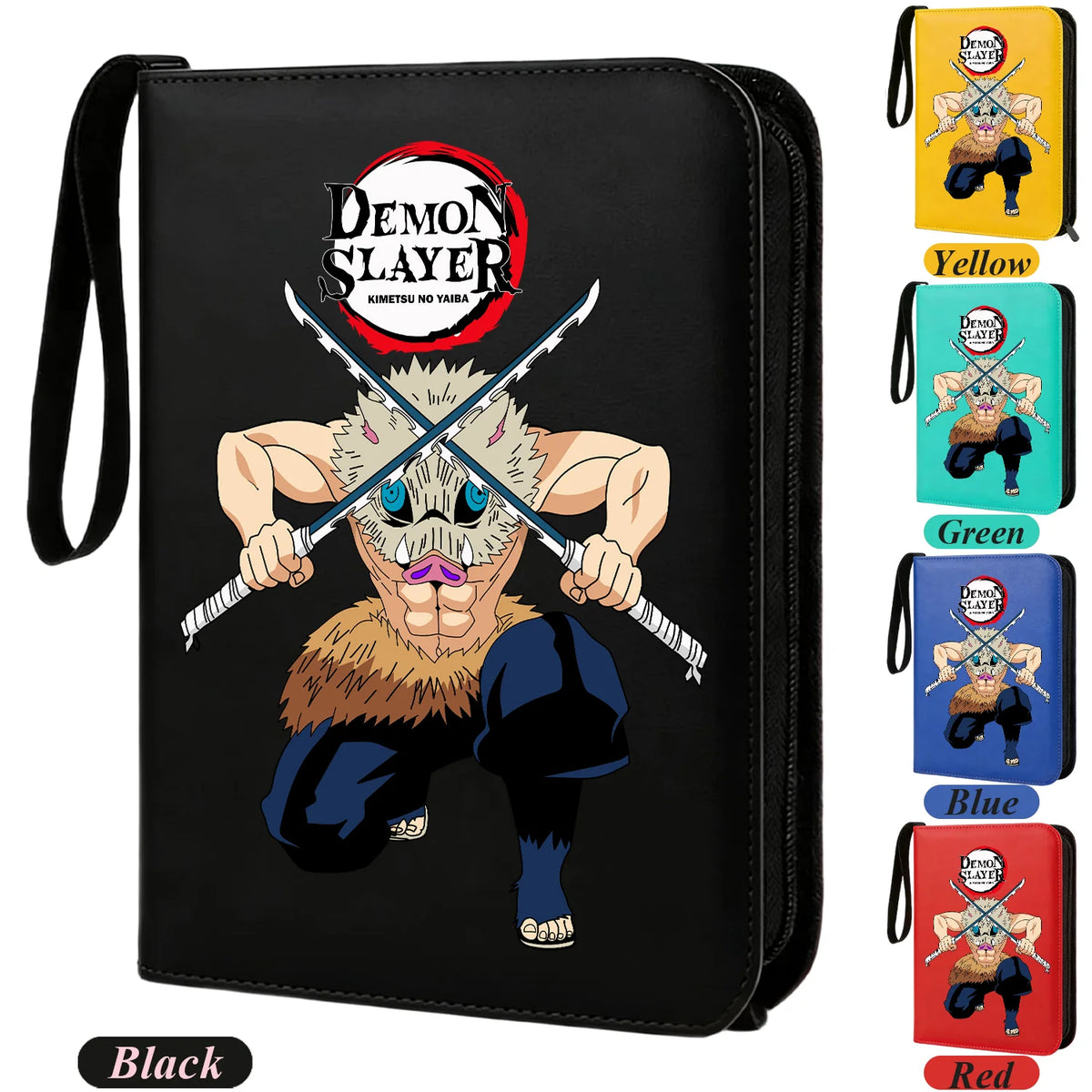 400pcs Anime Demon Slayer Zipper Card Album Book Collection Card Storage Folder Hold Tanjiro Game Cards Binder Holder Protector