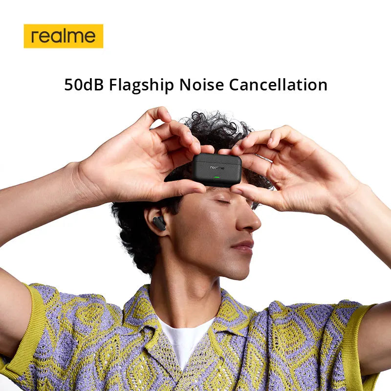 realme Buds T500 Pro TWS Earphones 50dB Noise Cancellation Up to 56 Hours of Playback Bluetooth 6.1 IP55 12.4mm Bass Driver